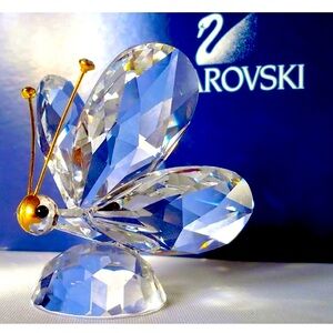 SWAROVSKI Butterfly Mini V1 Crystal Tips On Gold Antenna, Large Nose +Owl gift